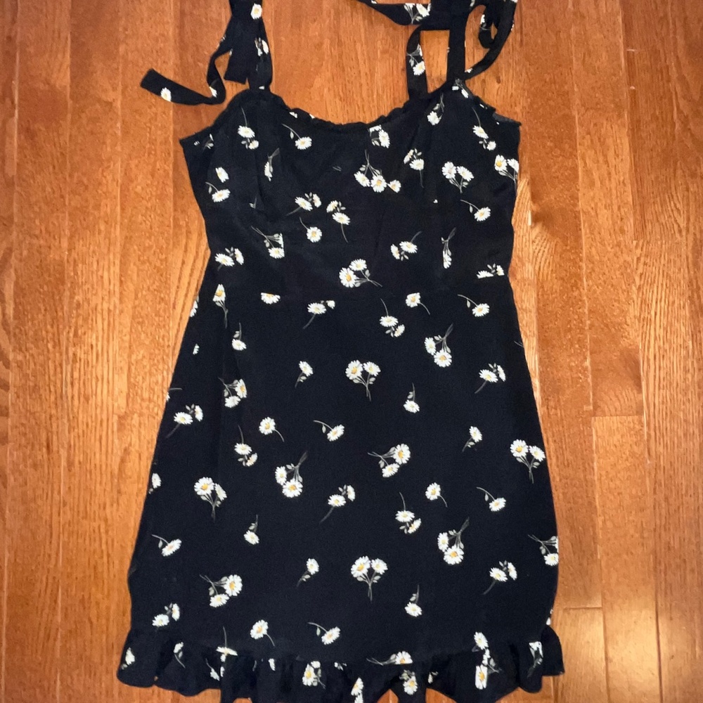 Black Dress with Flower design